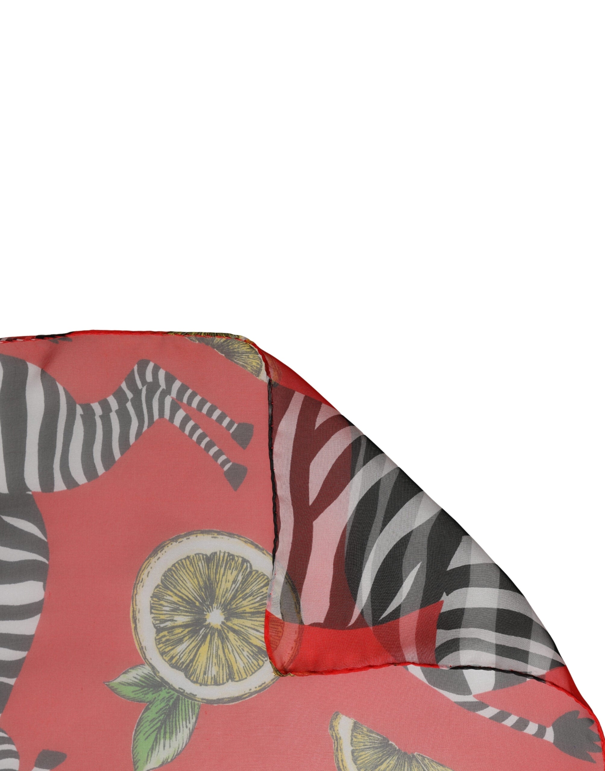 Dolce & Gabbana Roter Zebra-Print Seiden-Wickelschal Stola 200cm x 132cm Schal