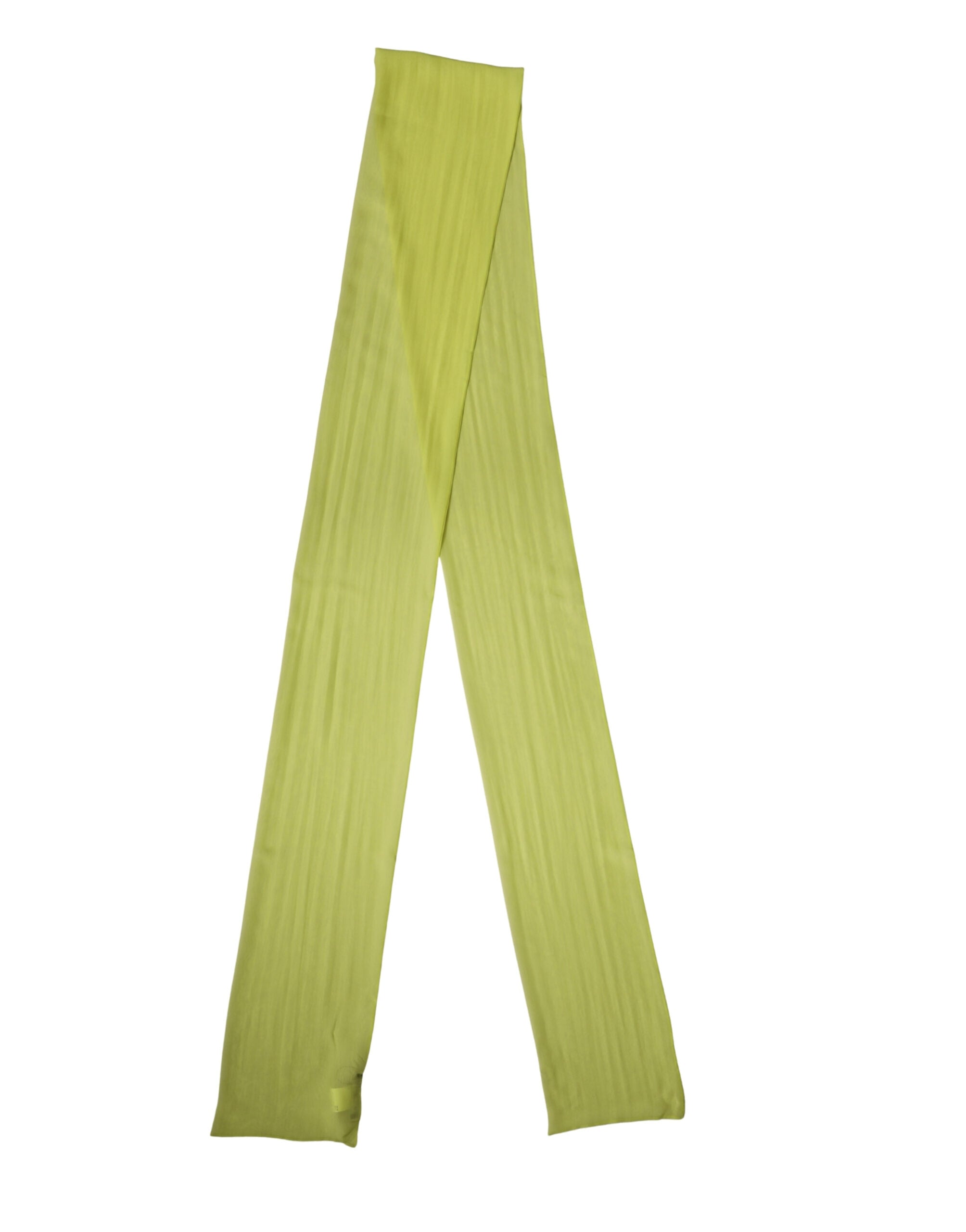 Dolce & Gabbana Gelb Grüner Seidenschal Foulard Stola 292cm x 19cm