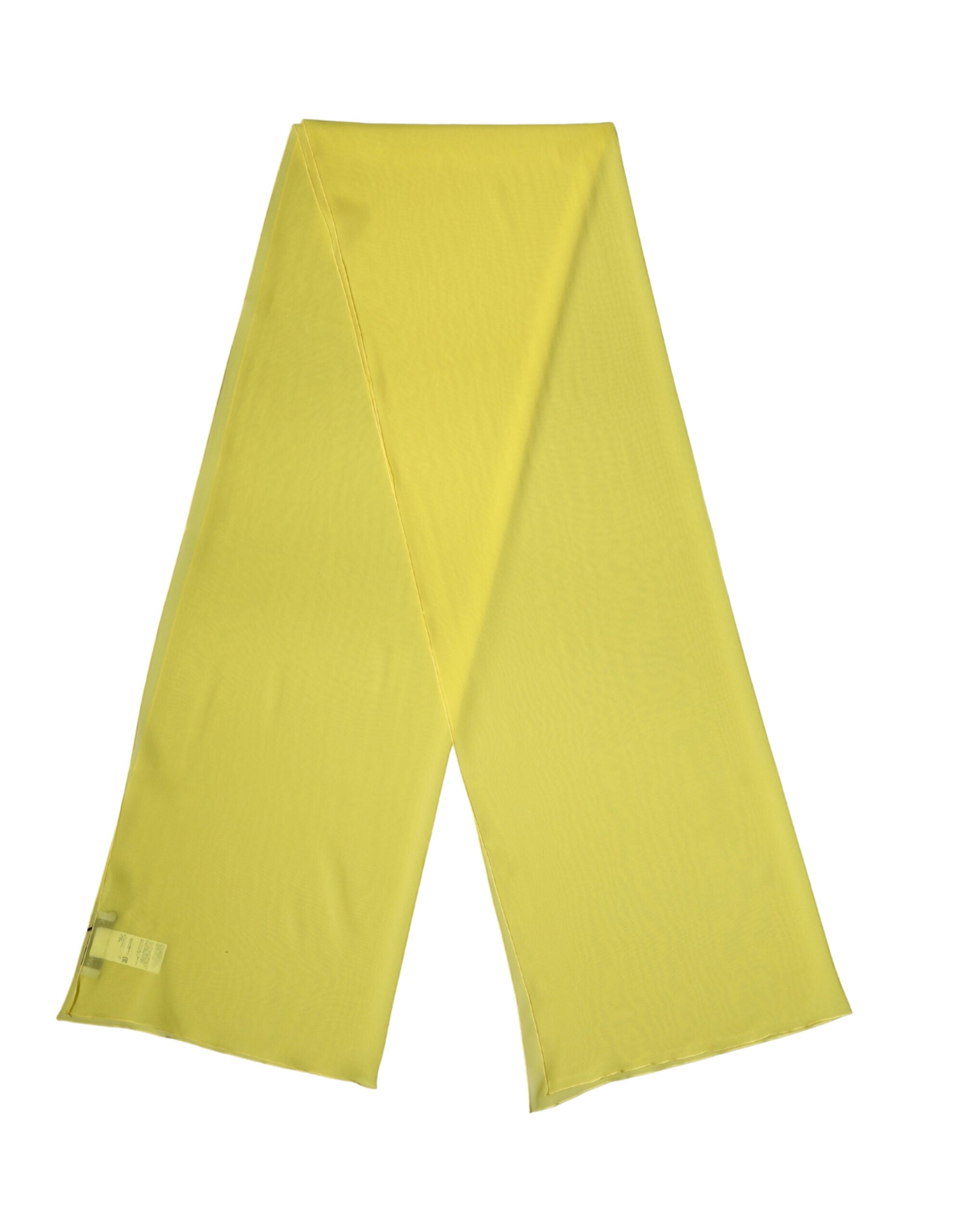 Dolce & Gabbana Gelber Seiden-Nackenwickel Schal Stola 200cm x 64cm