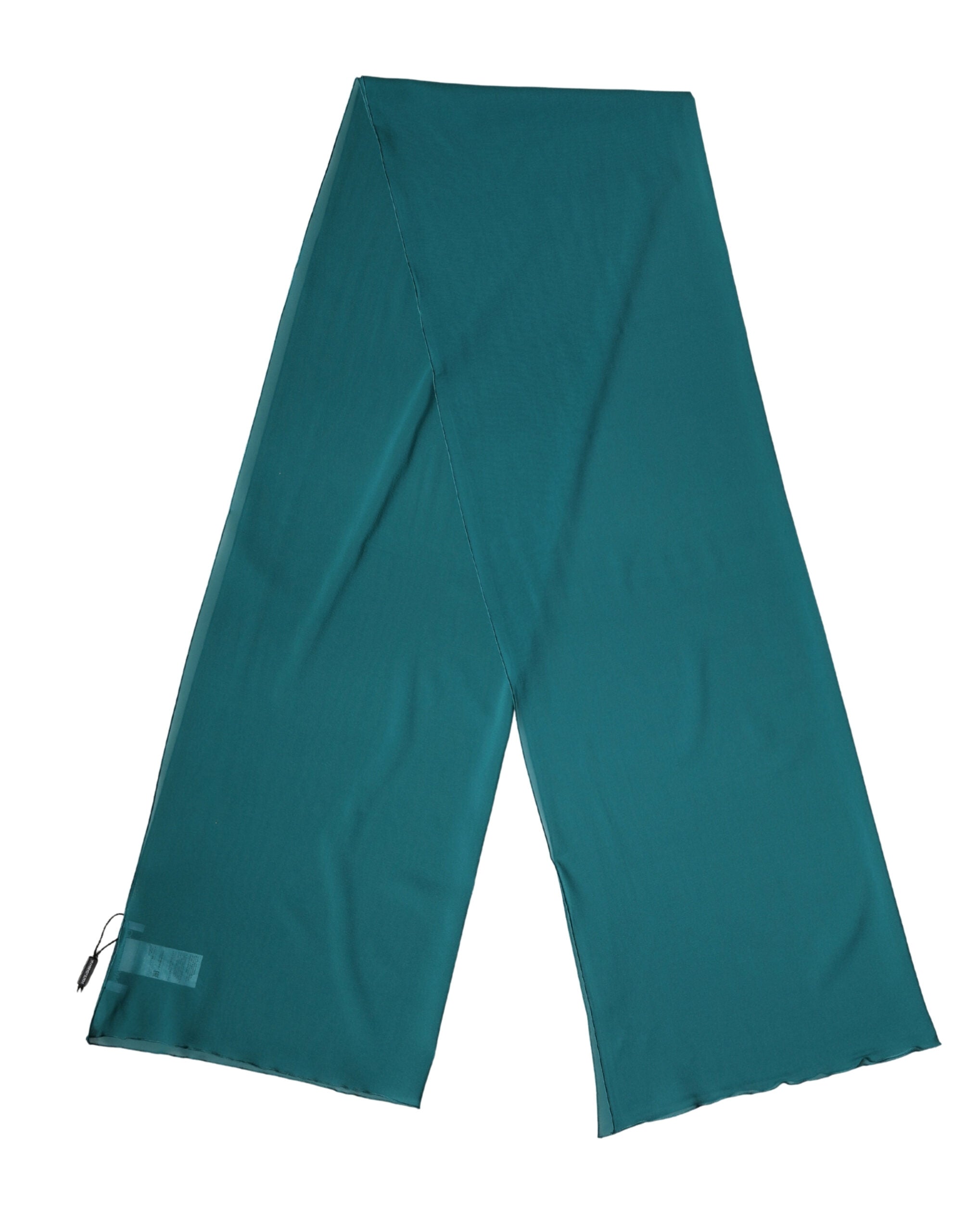 Dolce & Gabbana Blau Grüner Seidenhalstuch Schal Stola 200cm x 64cm