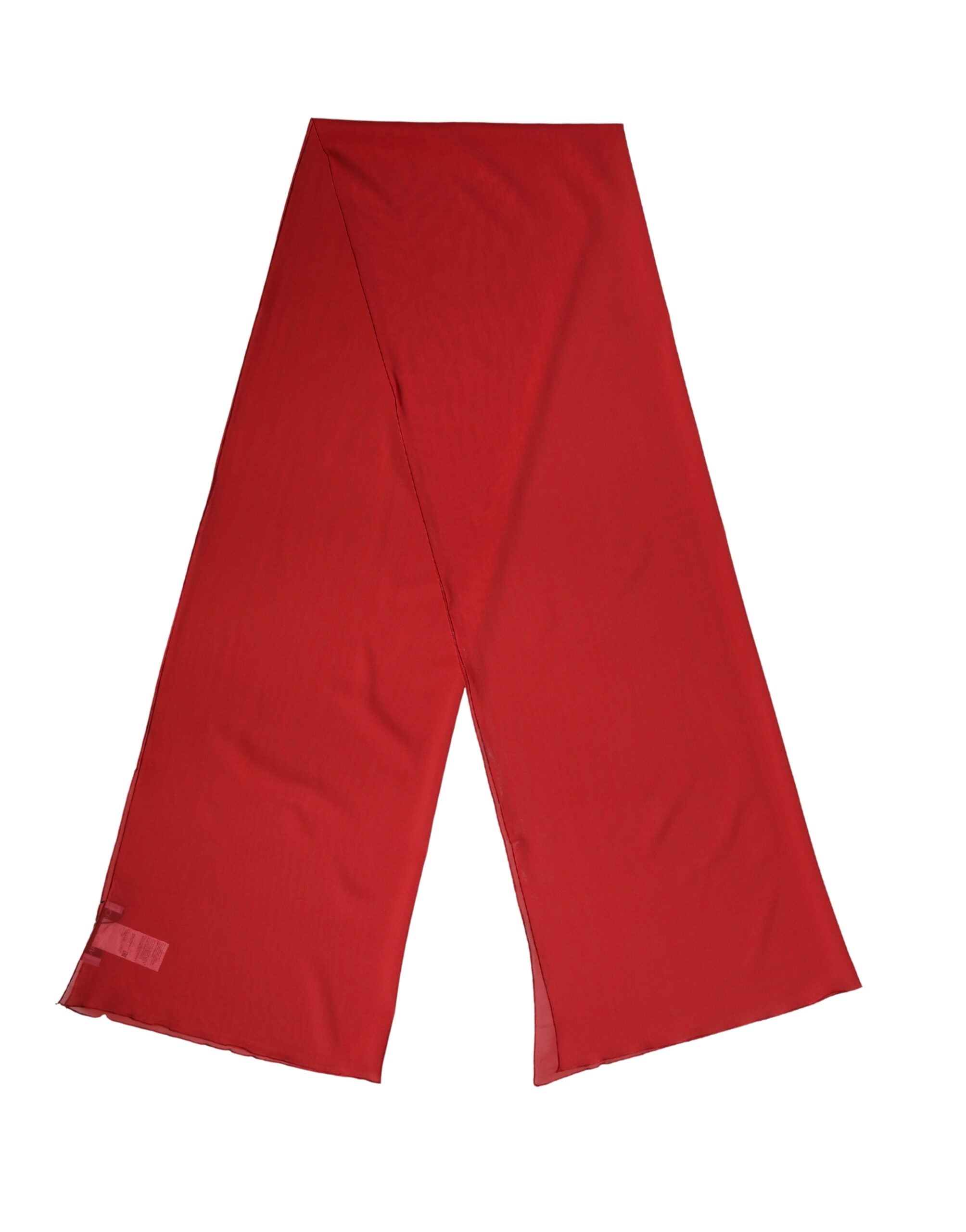 Dolce & Gabbana Roter Seiden-Halstuch Schal Wickelschal Damen Stola 200cm x 64cm