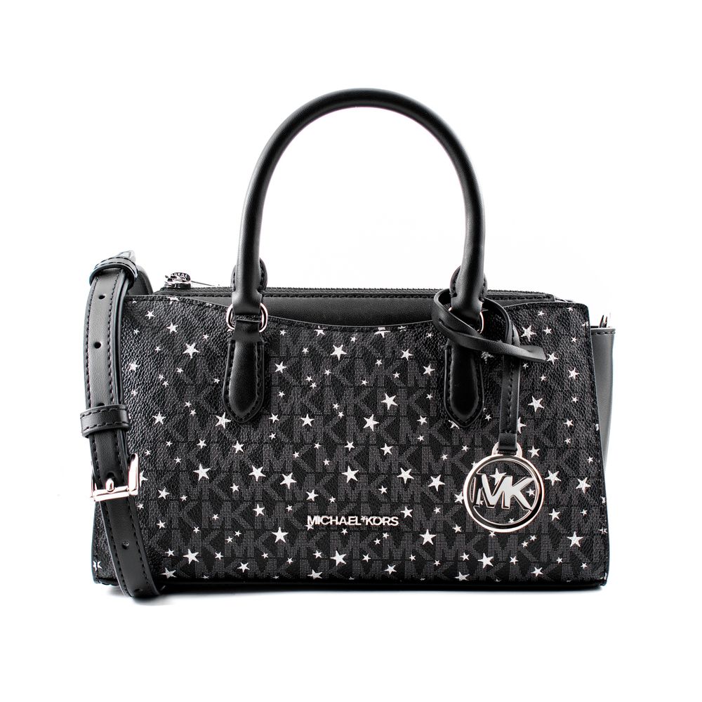 Michael Kors Schwarze Canvas-Handtasche
