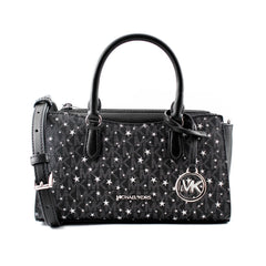 Michael Kors Schwarze Canvas-Handtasche
