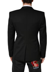 Dolce & Gabbana Schwarzer Blazer mit Verzierungen und einer Knopfleiste