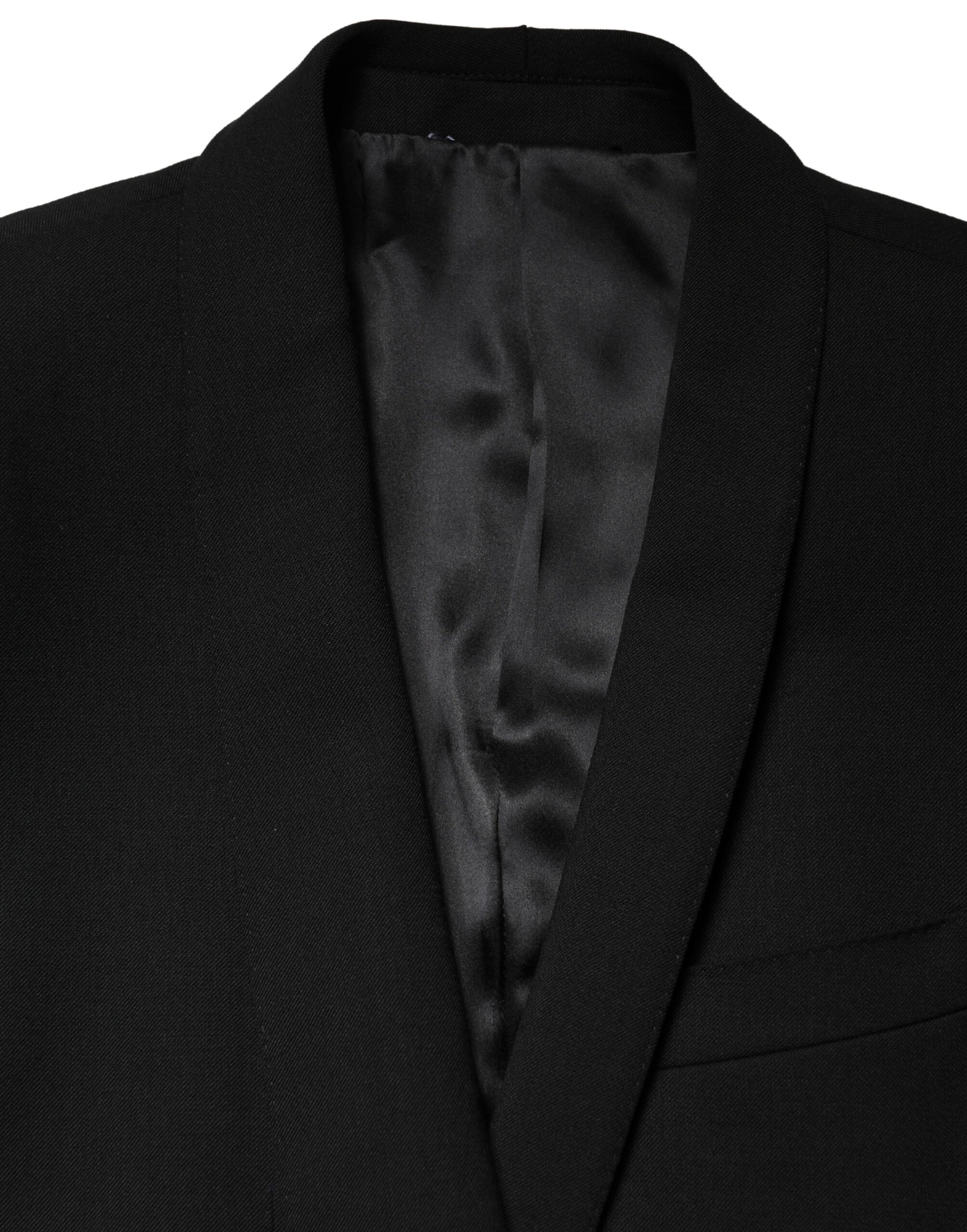 Dolce & Gabbana Schwarzer Blazer mit Verzierungen und einer Knopfleiste