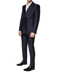 Dolce & Gabbana Dunkelblauer zweireihiger Anzug (2-teilig) SICILIA