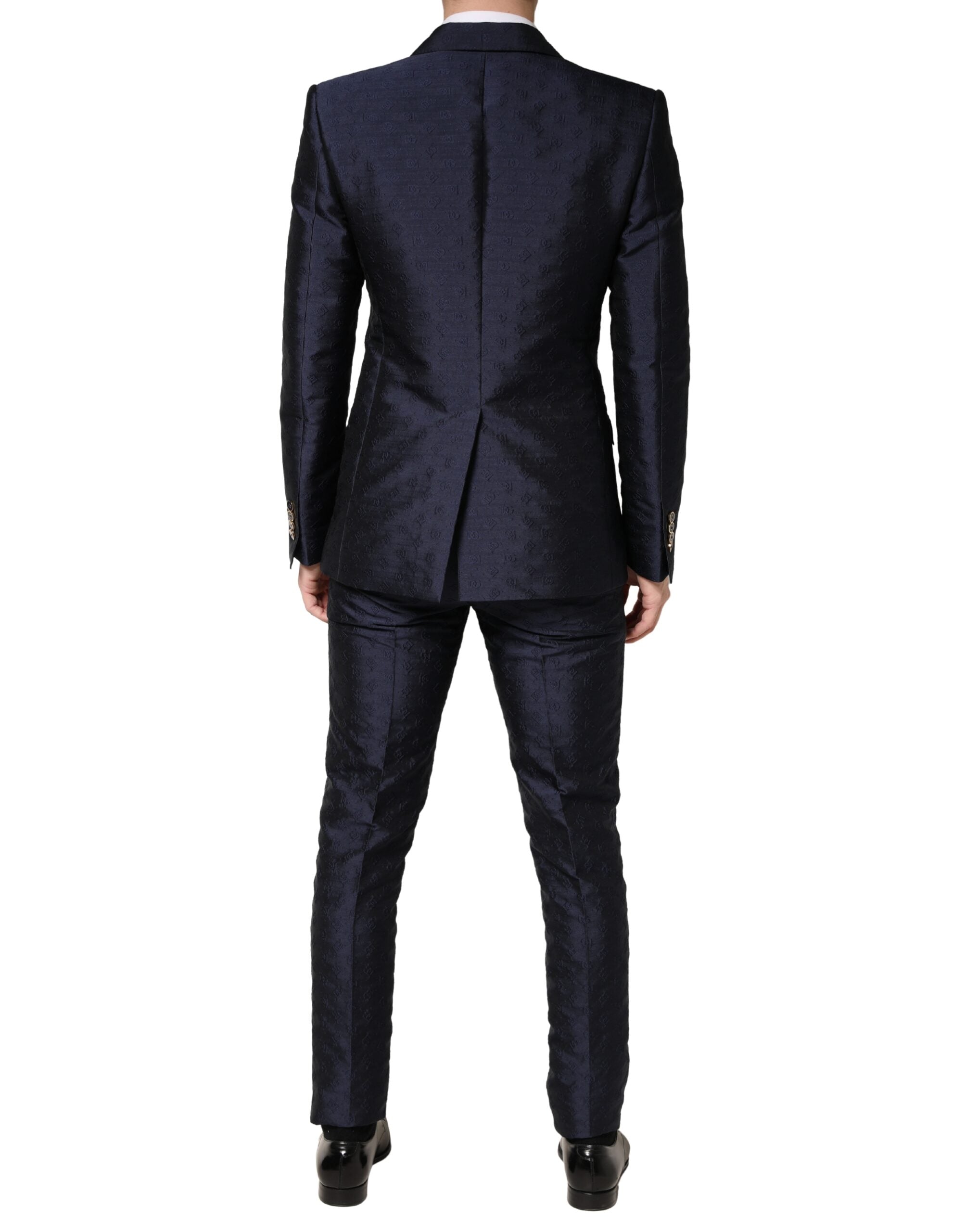 Dolce & Gabbana Dunkelblauer zweireihiger Anzug (2-teilig) SICILIA