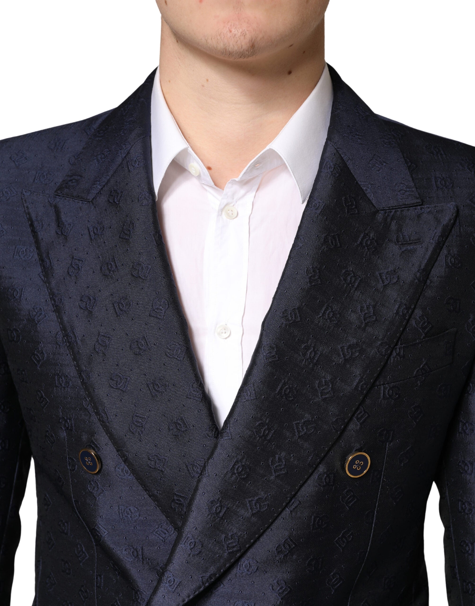 Dolce & Gabbana Dunkelblauer zweireihiger Anzug (2-teilig) SICILIA
