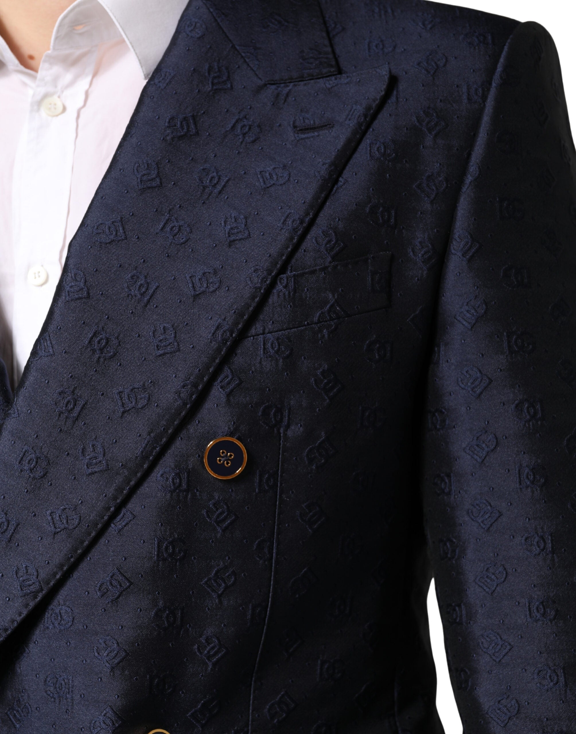 Dolce & Gabbana Dunkelblauer zweireihiger Anzug (2-teilig) SICILIA