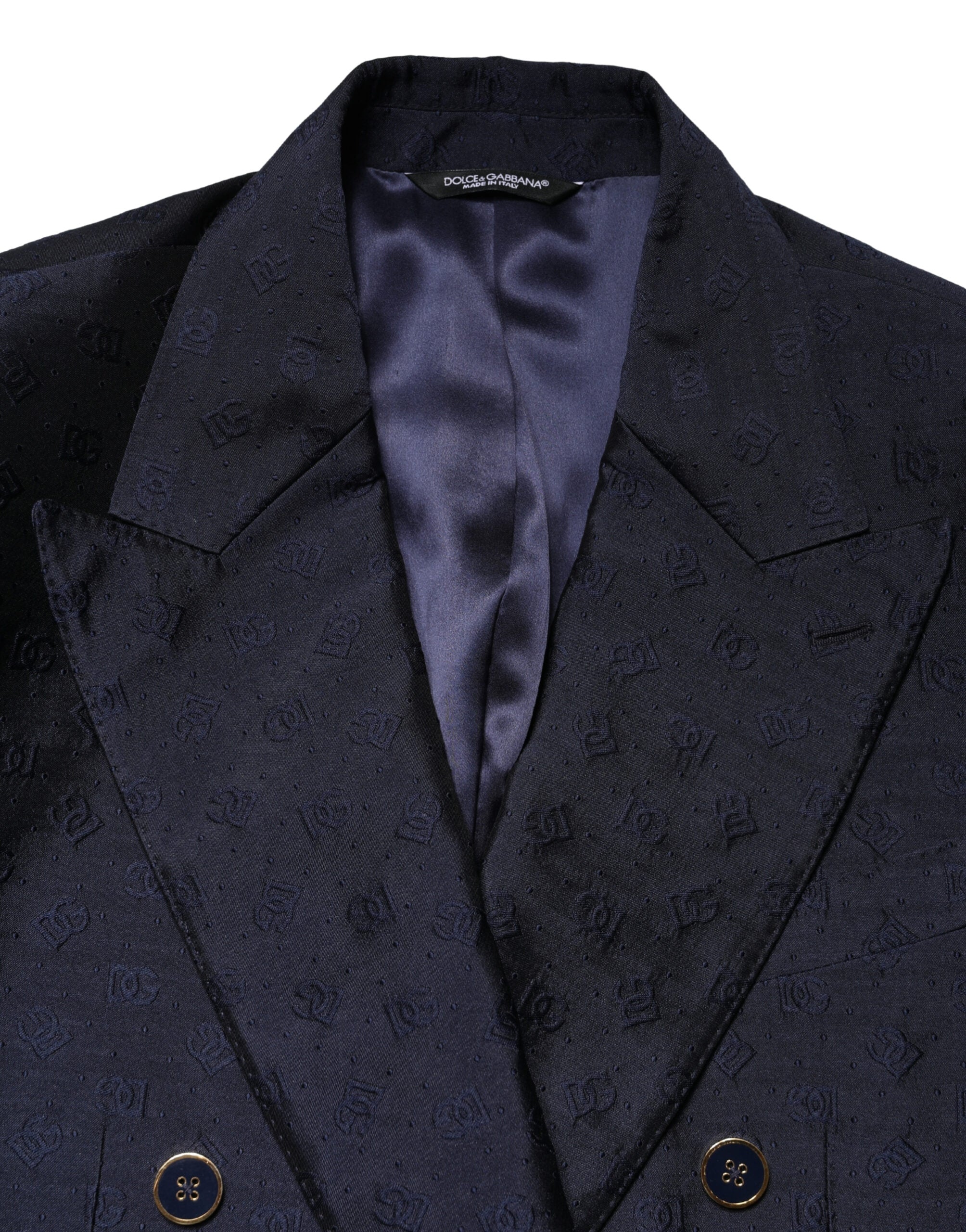 Dolce & Gabbana Dunkelblauer zweireihiger Anzug (2-teilig) SICILIA