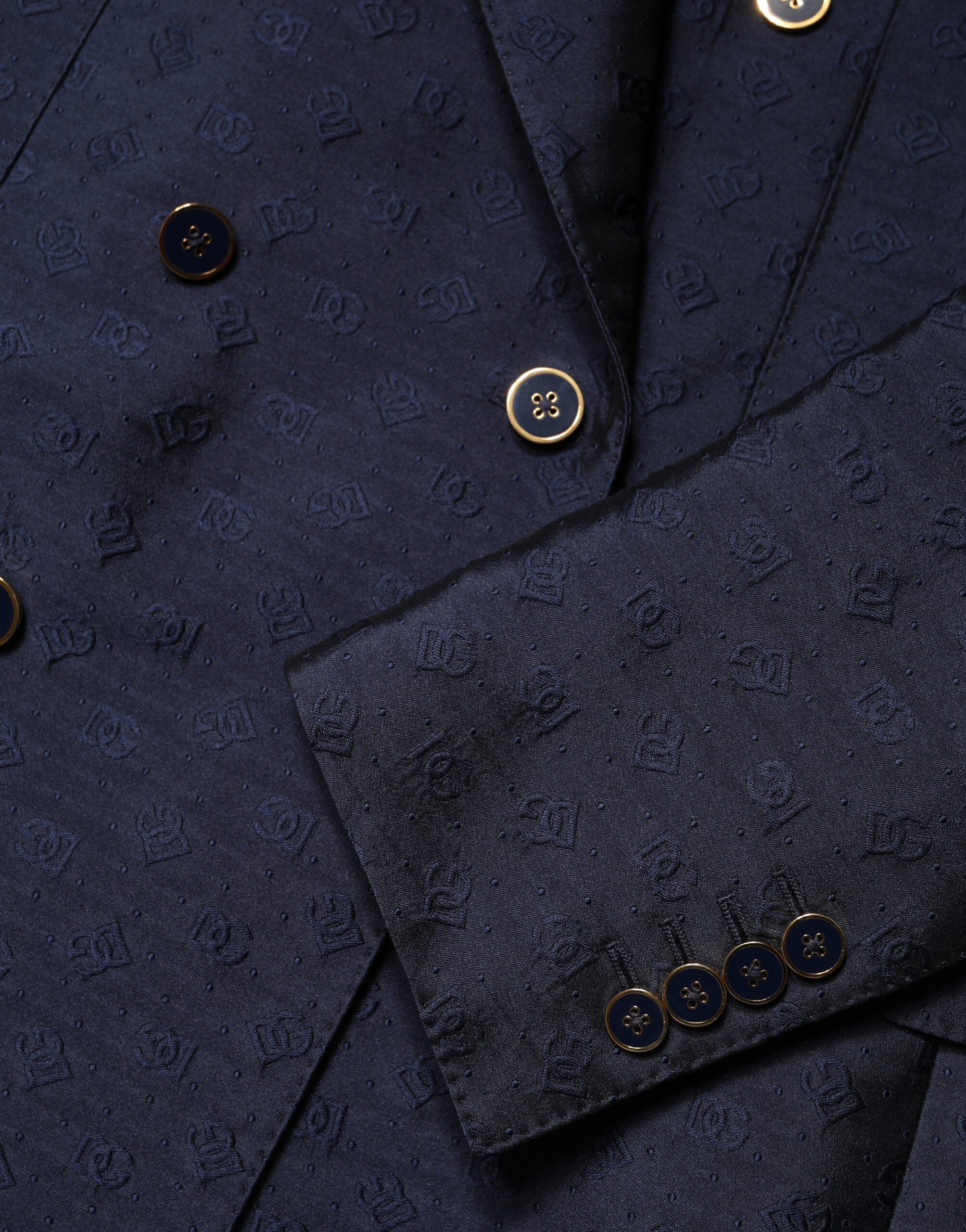 Dolce & Gabbana Dunkelblauer zweireihiger Anzug (2-teilig) SICILIA