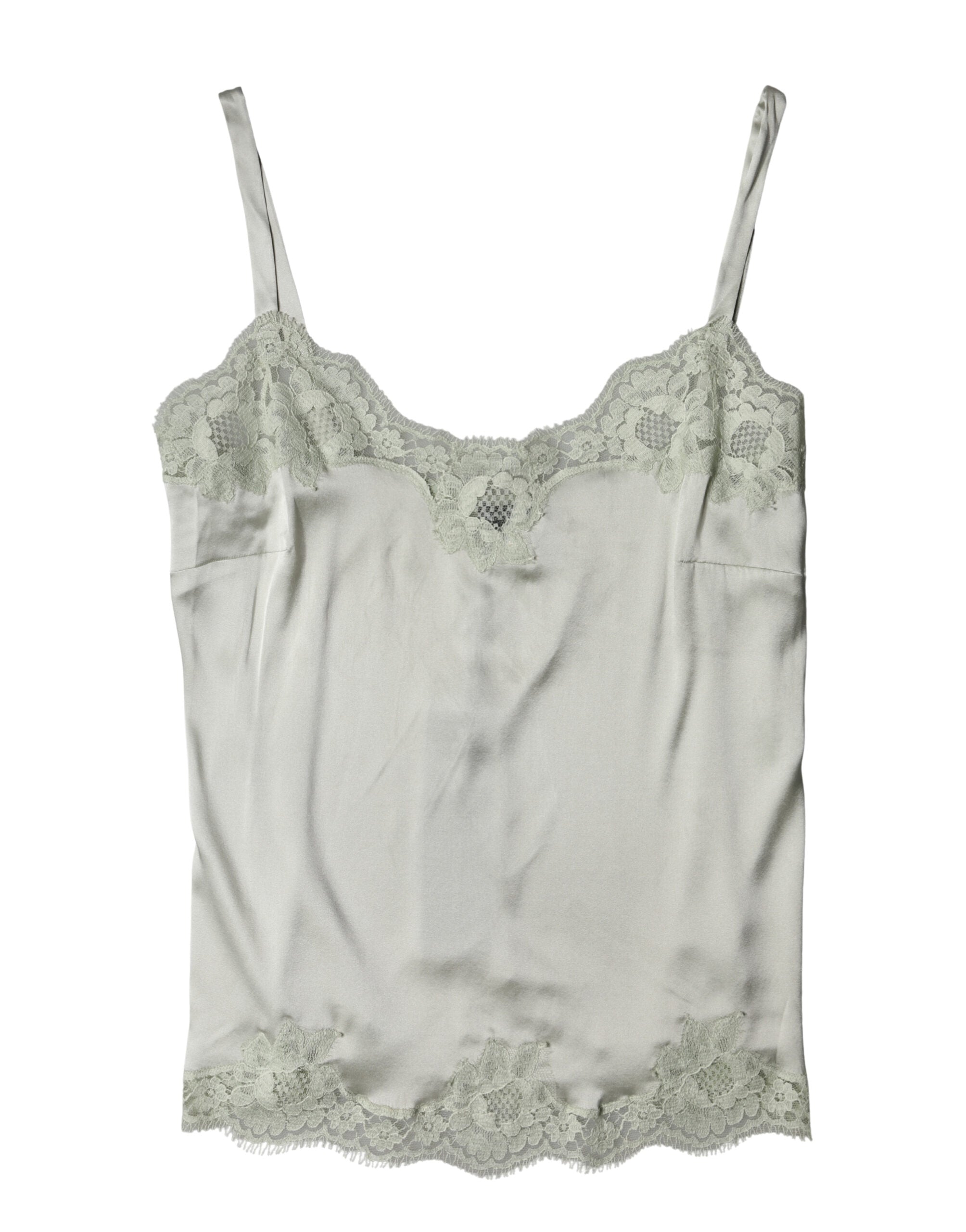 Dolce & Gabbana Hellgrünes florales Spitzen-Dessous-Oberteil Unterwäsche