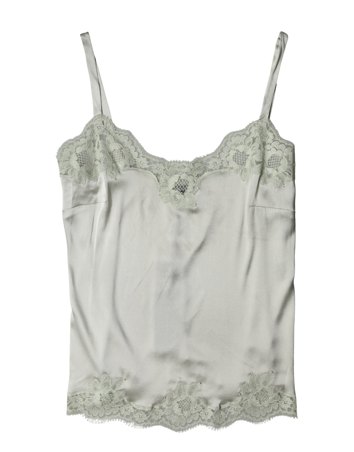 Dolce & Gabbana Hellgrünes florales Spitzen-Dessous-Oberteil Unterwäsche