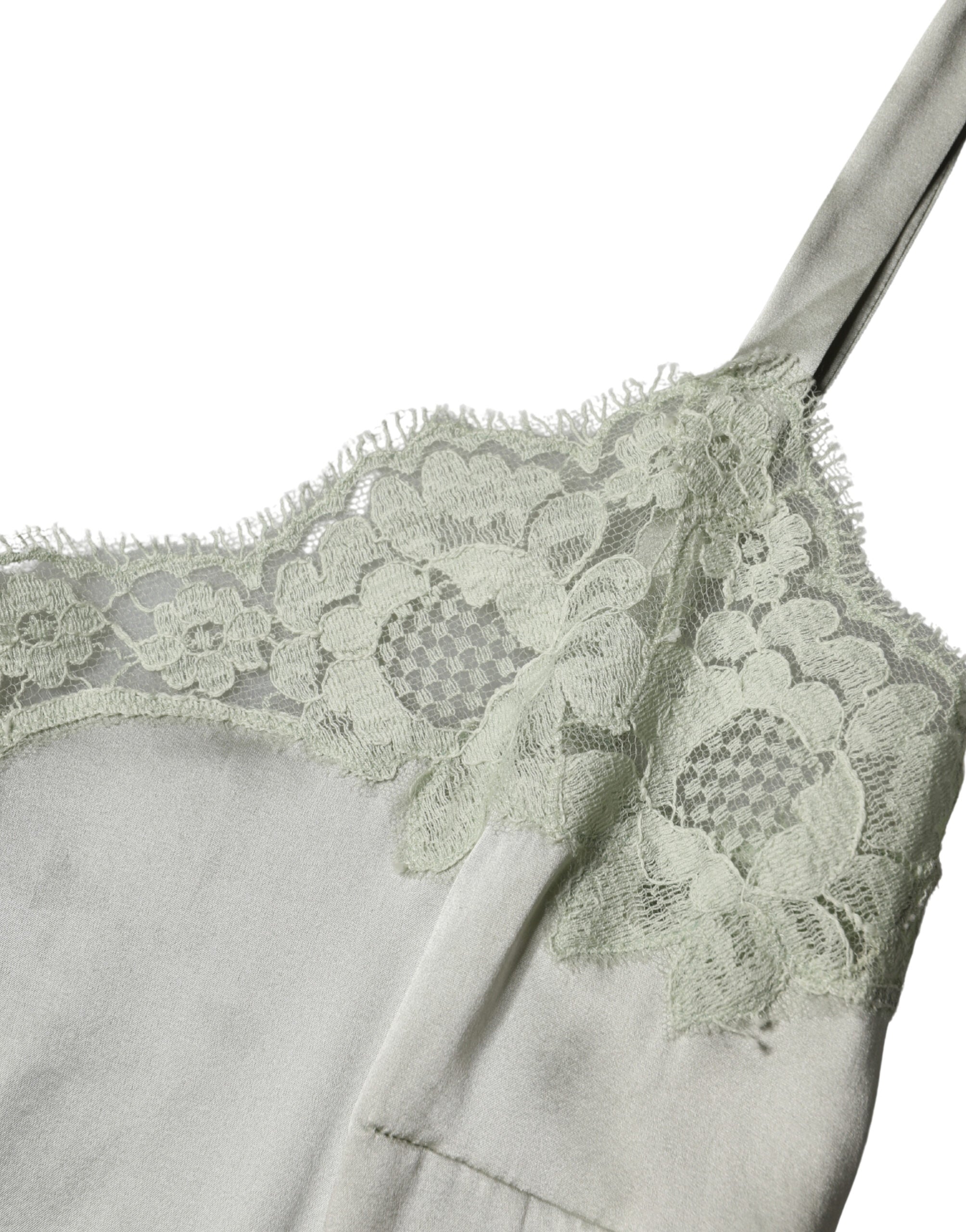 Dolce & Gabbana Hellgrünes florales Spitzen-Dessous-Oberteil Unterwäsche
