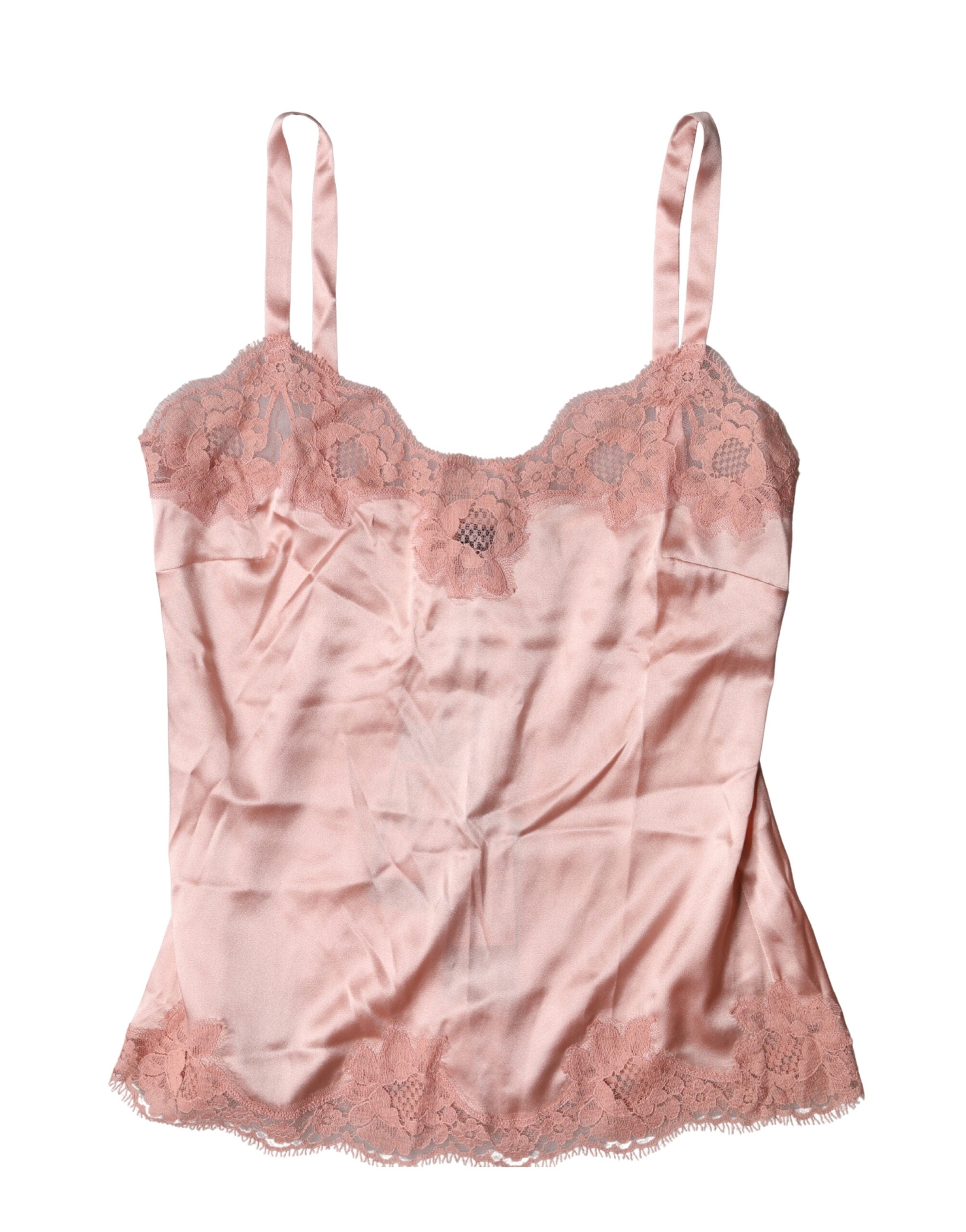 Dolce & Gabbana Hellrosa florales Spitzen-Dessous-Oberteil Unterwäsche