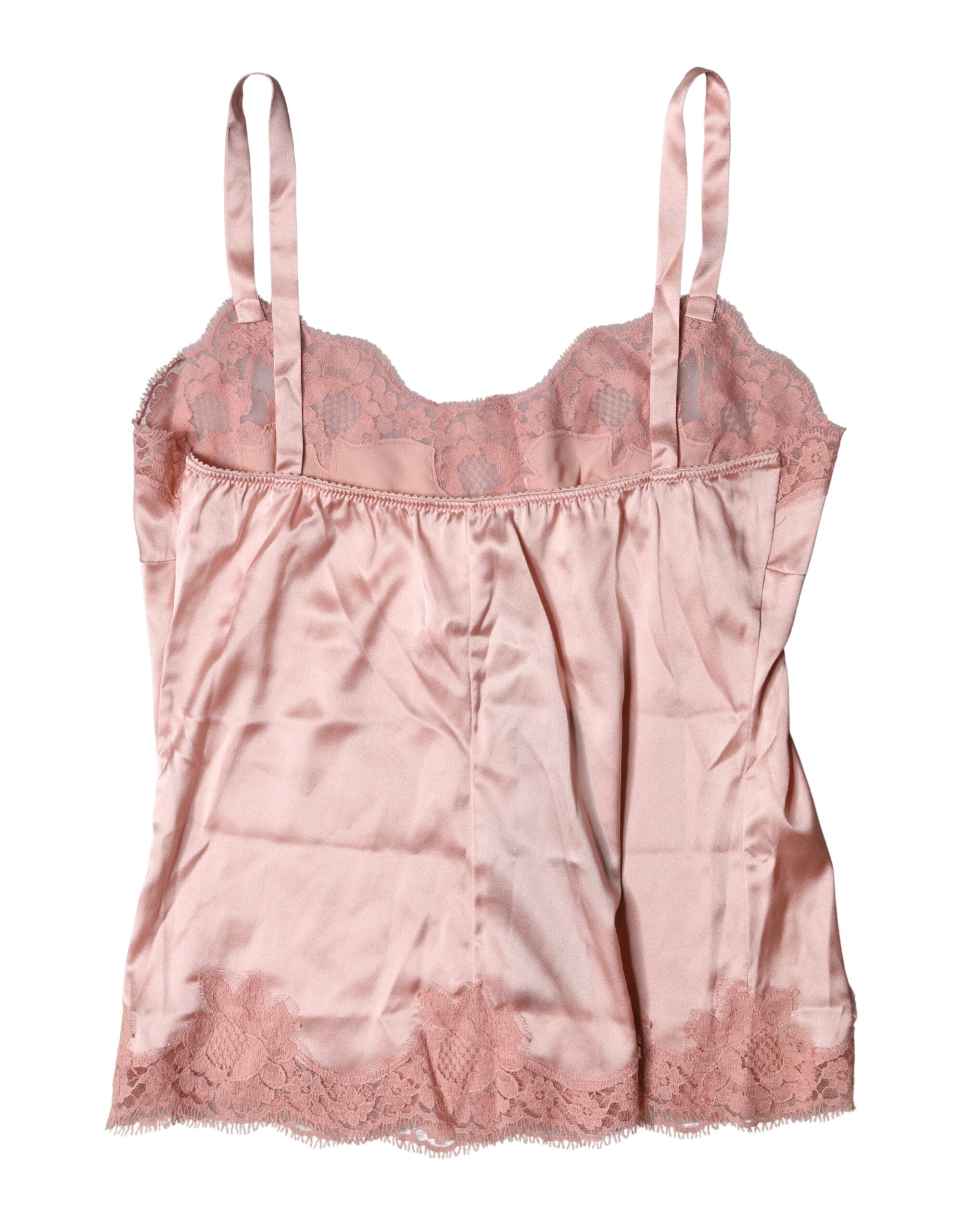 Dolce & Gabbana Hellrosa florales Spitzen-Dessous-Oberteil Unterwäsche