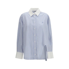 The Attico Blauw Katoenen Patroon Shirt