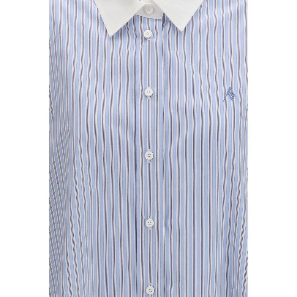 The Attico Blauw Katoenen Patroon Shirt