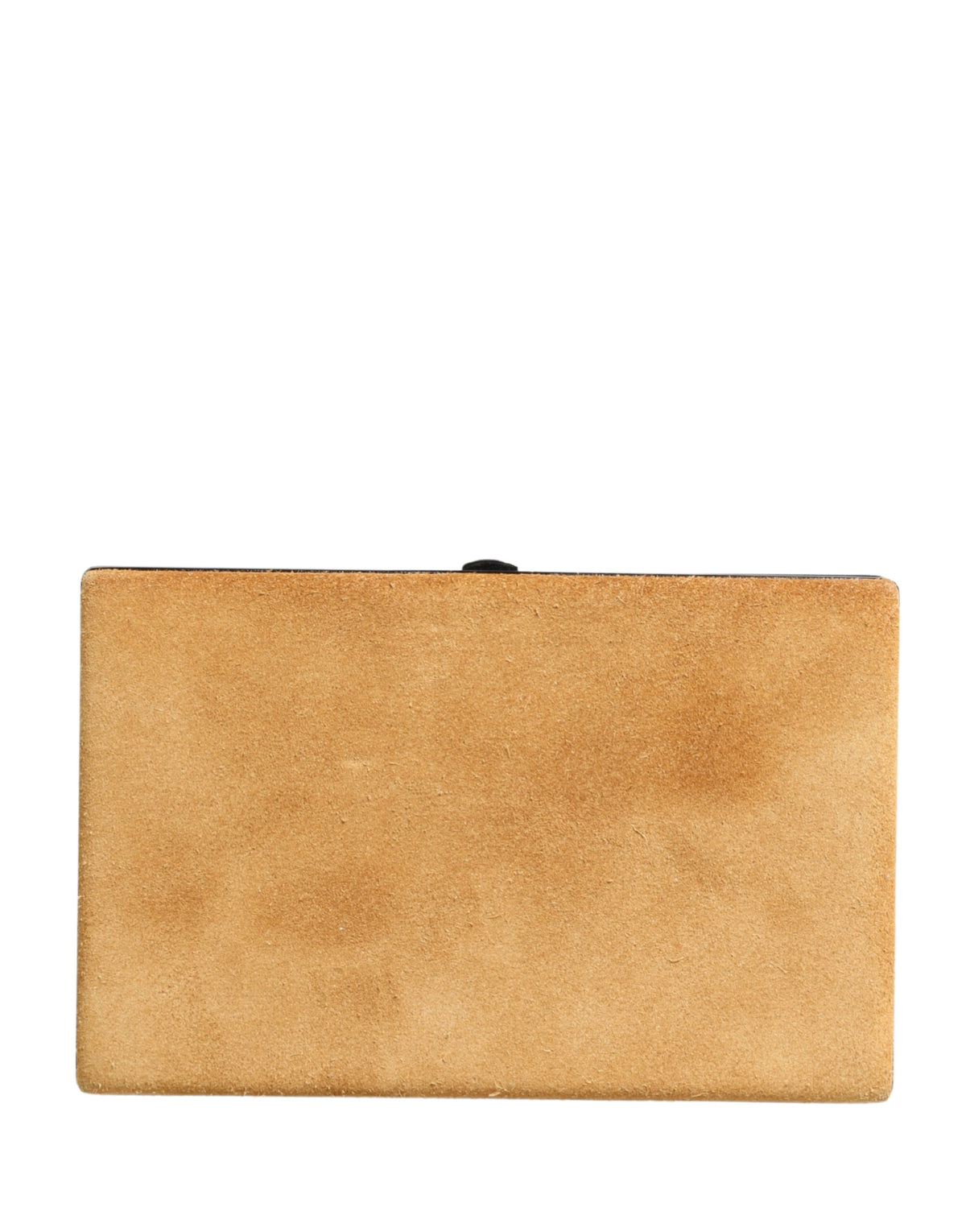 Dolce & Gabbana Beige Samt Kalbsleder Clutch Abend Damen Geldbörse Tasche
