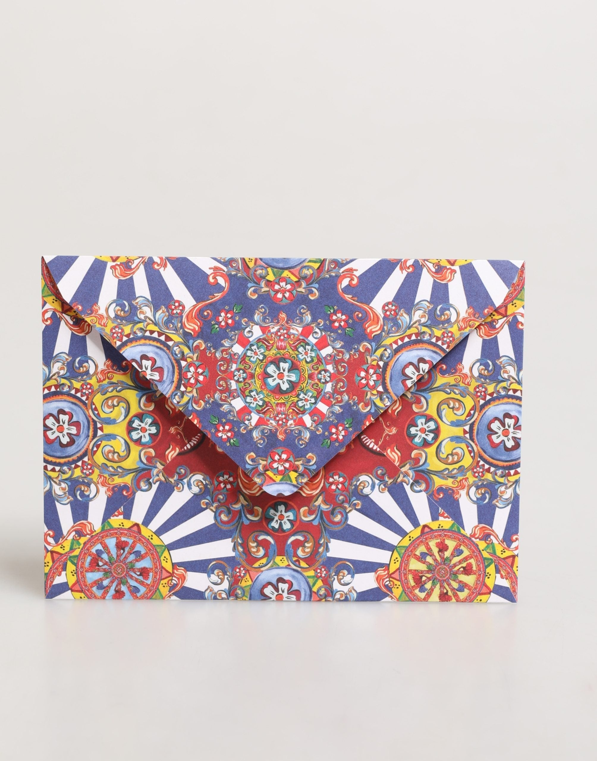 Dolce & Gabbana Multicolor Carretto Siciliano Briefkartenetui