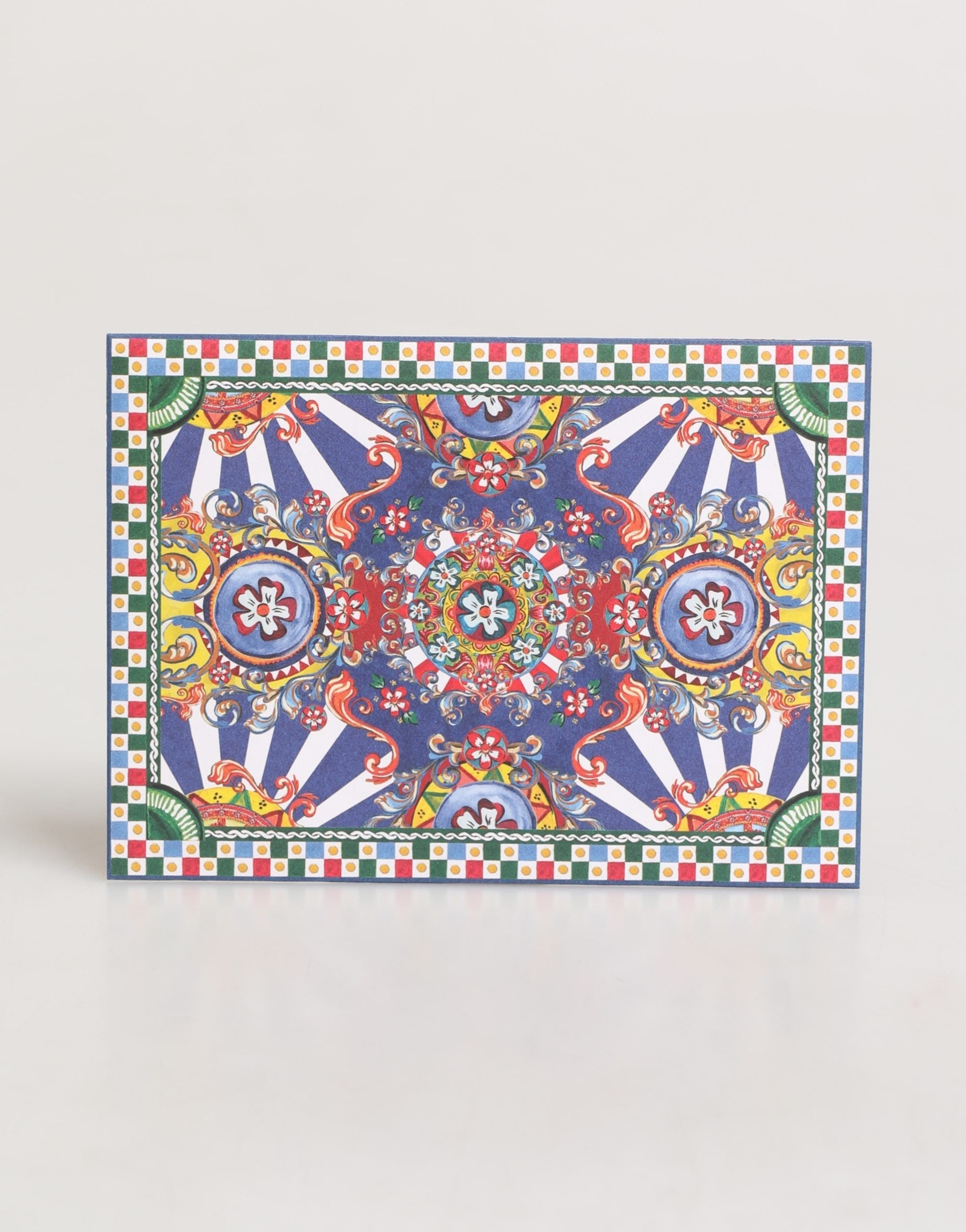 Dolce & Gabbana Multicolor Carretto Siciliano Briefkartenetui