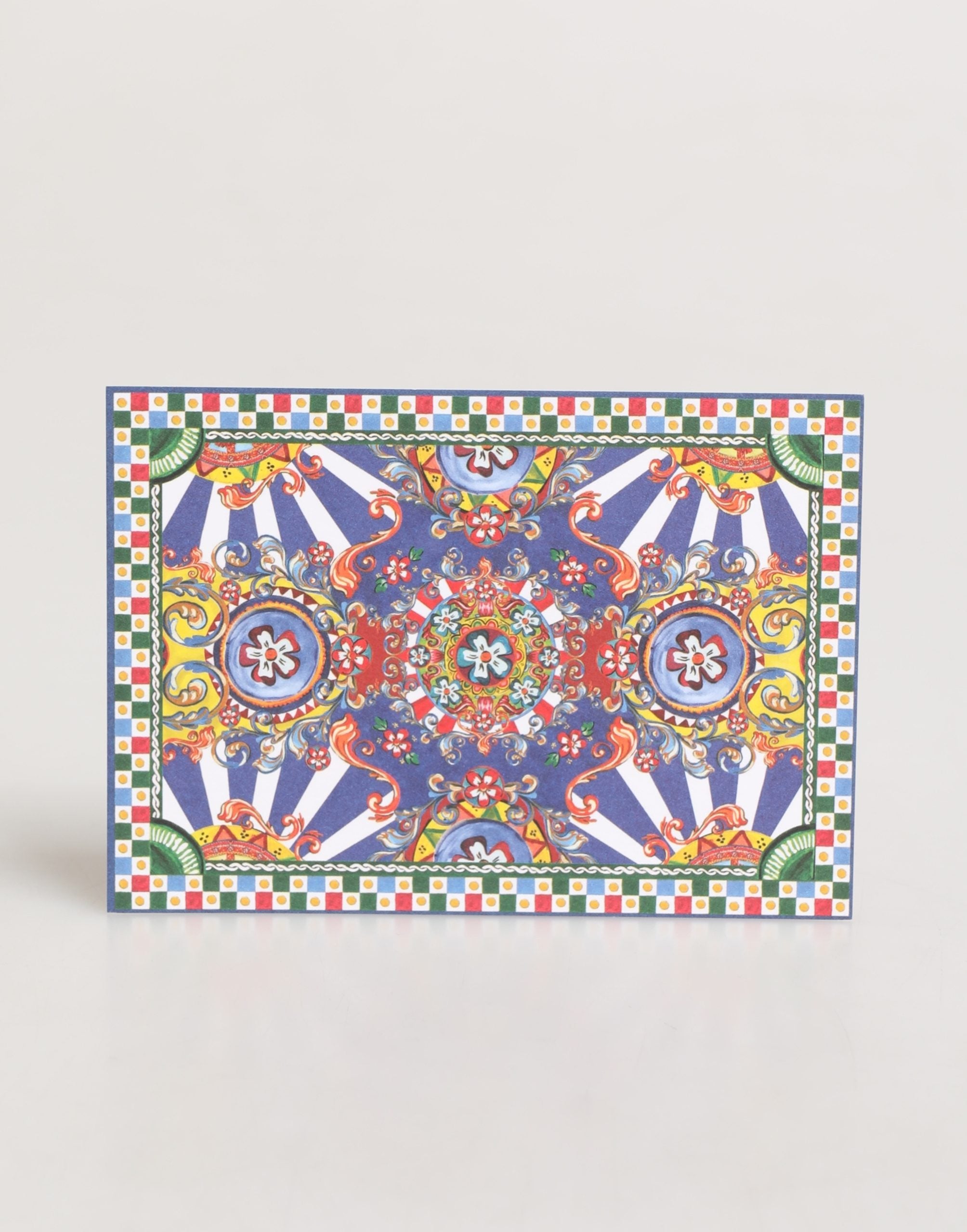 Dolce & Gabbana Multicolor Carretto Siciliano Briefkartenetui
