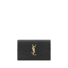 Saint Laurent Zwart Kalfsleer Bos Taurus Clutch Tas