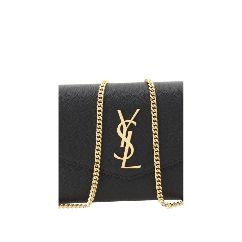 Saint Laurent Zwart Kalfsleer Bos Taurus Clutch Tas