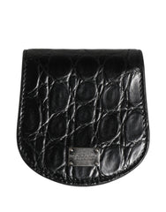 Dolce & Gabbana Schwarzes Etui für Kondome aus exotischem Leder