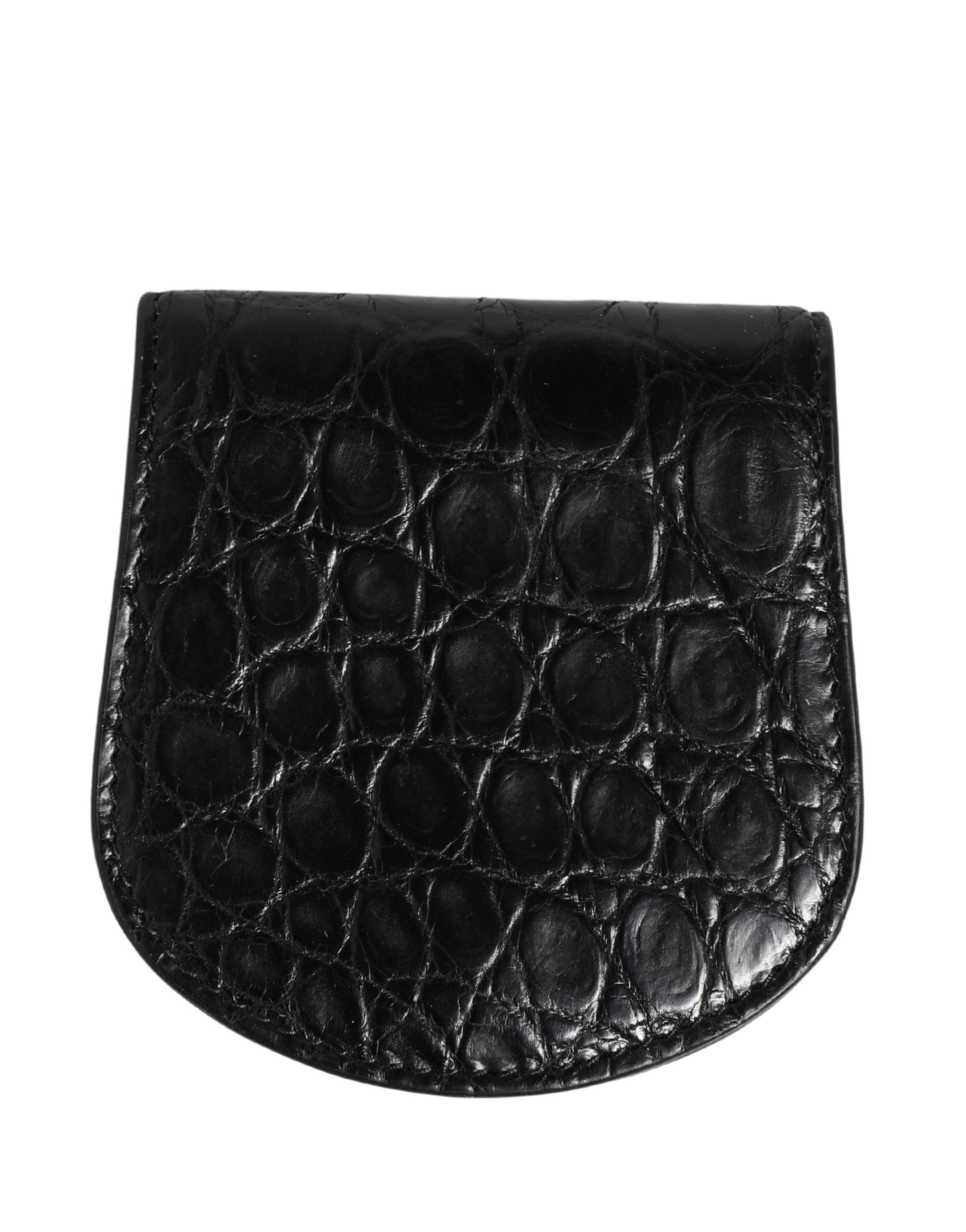 Dolce & Gabbana Schwarzes Etui für Kondome aus exotischem Leder