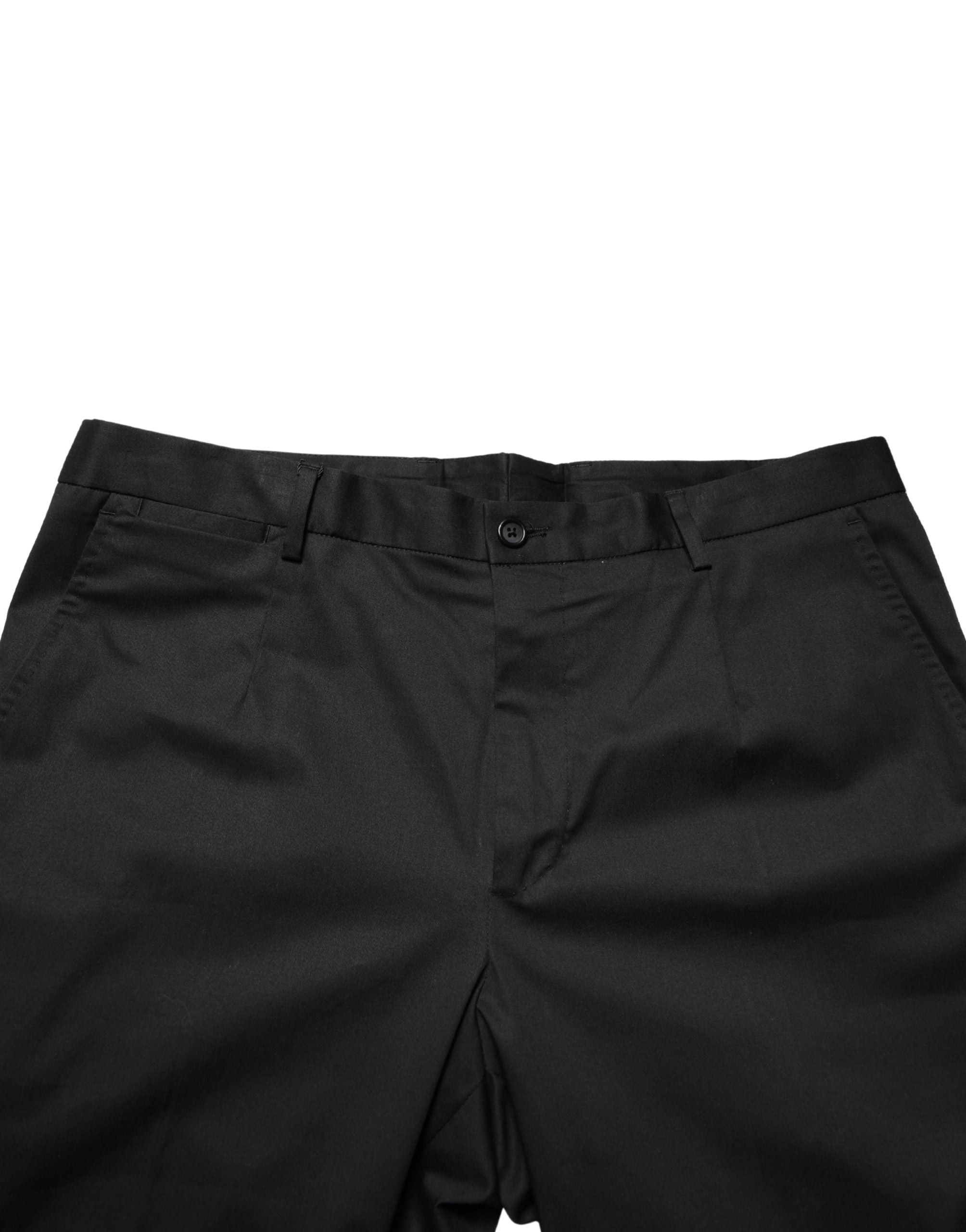 Dolce & Gabbana Schwarze Skinny-Herrenhose aus Baumwolle