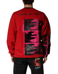 Dolce & Gabbana Rode Graphic Ronde Hals Heren Sweatshirt Trui