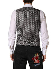 Dolce & Gabbana Schwarze Herrenweste aus Wolle für formelle Anlässe