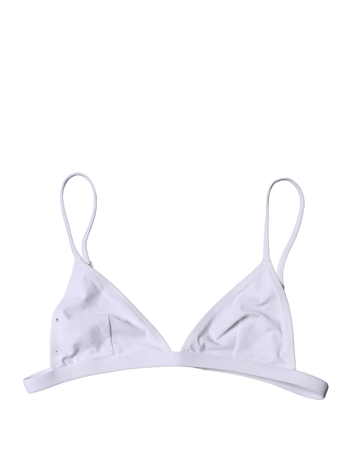 Dolce & Gabbana Top Weißes Nylon Triangel-Badekleidungsset Strandmode Bikini
