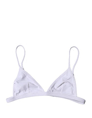 Dolce & Gabbana Top Weißes Nylon Triangel-Badekleidungsset Strandmode Bikini