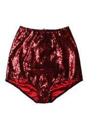 Dolce & Gabbana Roter, Paillettenbesetzter Taillengürtel als Unterwäsche