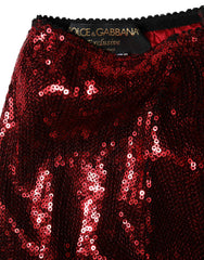 Dolce & Gabbana Roter, Paillettenbesetzter Taillengürtel als Unterwäsche