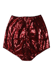 Dolce & Gabbana Roter, Paillettenbesetzter Taillengürtel als Unterwäsche