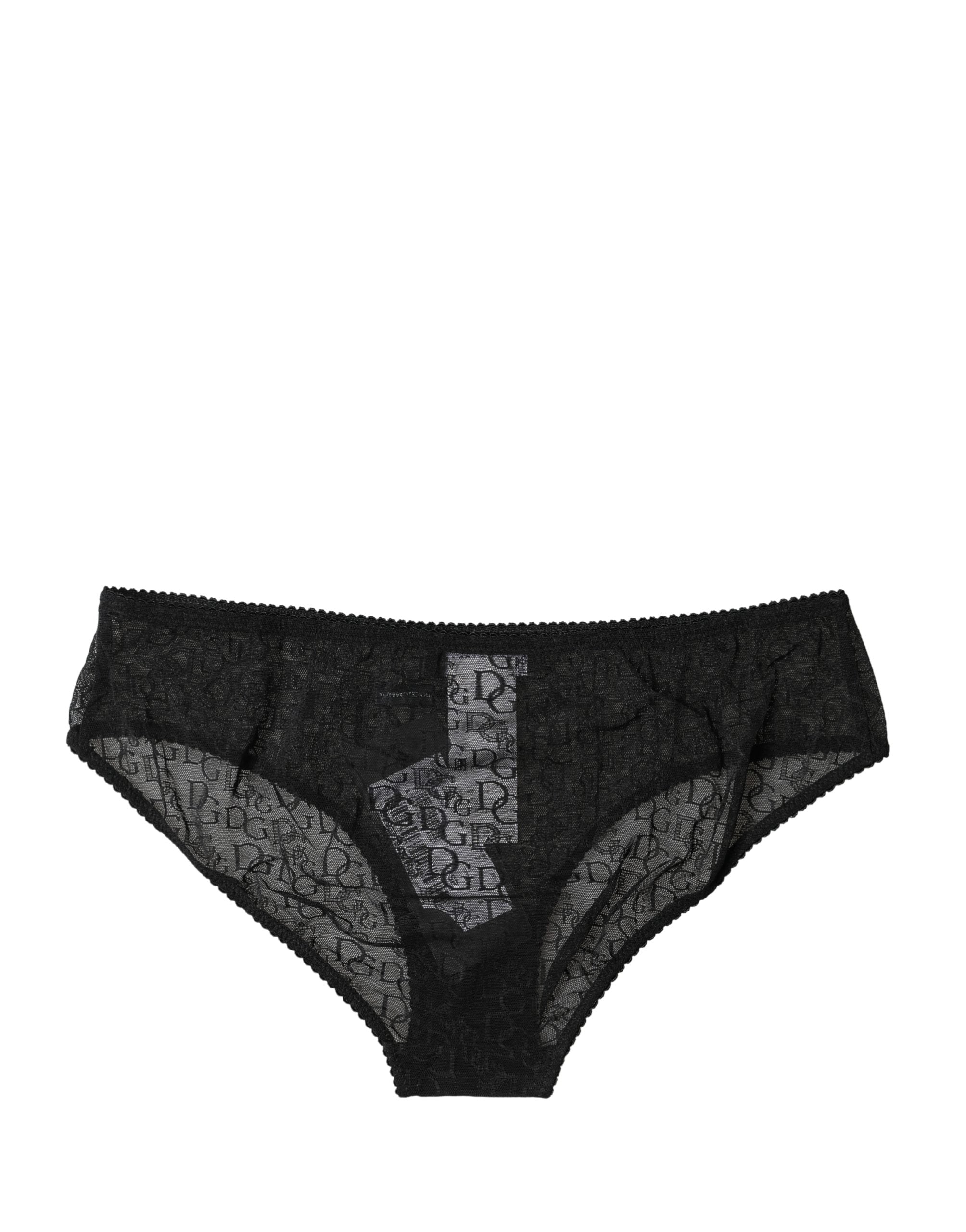 Dolce & Gabbana Schwarze Unterhose aus Nylon-Stretch mit mittlerer Bundhöhe