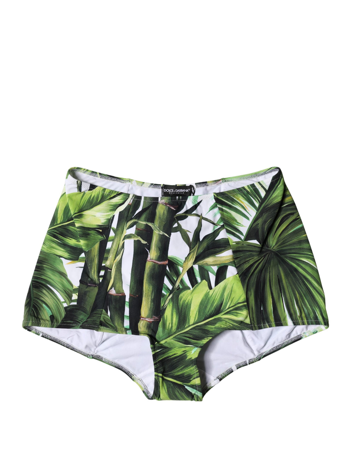 Dolce & Gabbana Miederhose mit grünem Blättermuster und hohem Bund