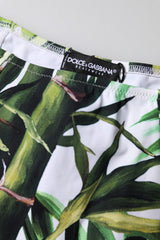 Dolce & Gabbana Miederhose mit grünem Blättermuster und hohem Bund