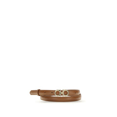 Ferragamo Beige Kalfsleren Bos Taurus Smalle Riem