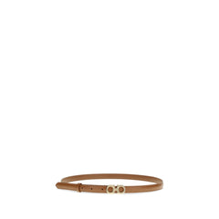 Ferragamo Beige Kalfsleren Bos Taurus Smalle Riem