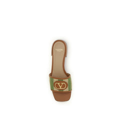 Valentino Garavani Multicolor Viscose Flat Sandals