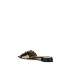 Valentino Garavani Multicolor Viscose Flat Sandals