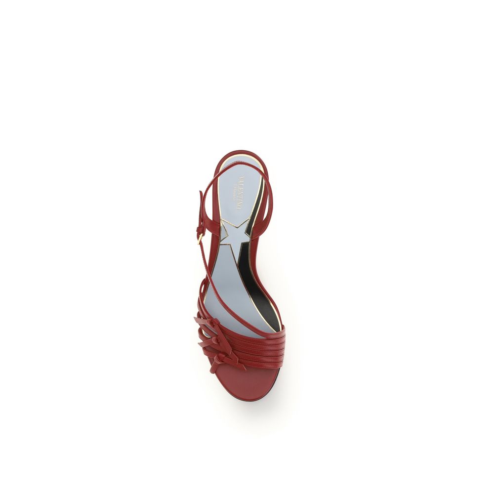 Valentino Garavani Riemchensandalen aus Ziegenleder in Multicolor