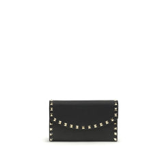 Valentino Garavani Black Calf Leather Bos Taurus Wallet