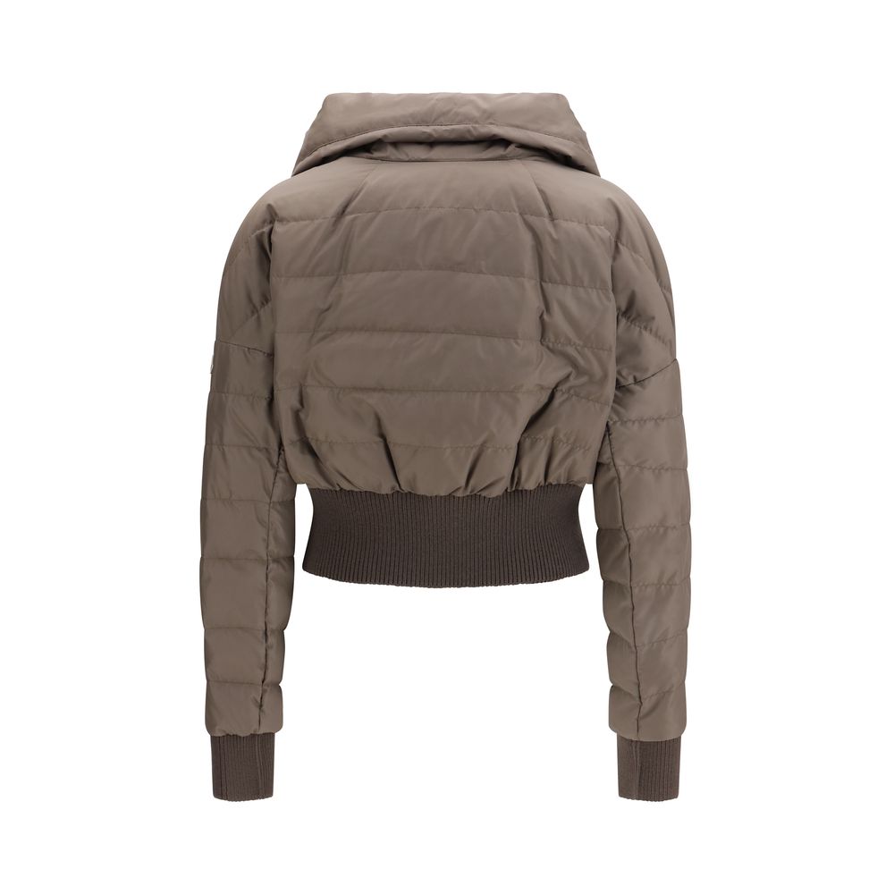 Moncler x Rick Owens Brauner Polyestermantel
