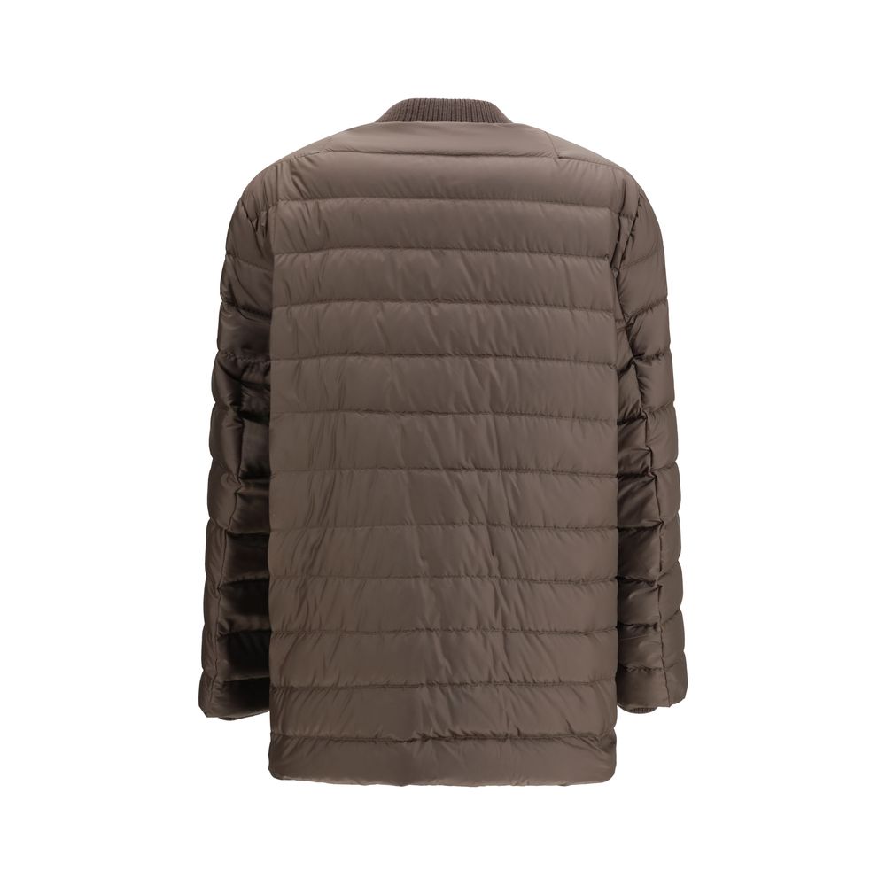 Moncler x Rick Owens Braune Gänsedaunen-Bomberjacke