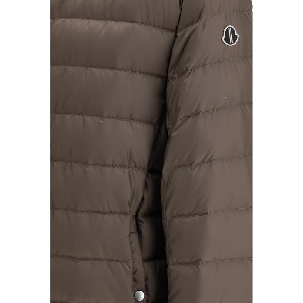 Moncler x Rick Owens Braune Gänsedaunen-Bomberjacke